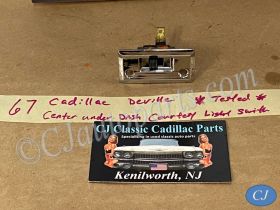 OEM 1961 1962 1963 1964 1965 1966 1967 1968 1969 1970 Cadillac Deville Eldorado 1965 1966 1967 1968 1969 1970 Calais Fleetwood CENTER UNDER DASH COURTESY LIGHT SWITCH & BEZEL TESTED